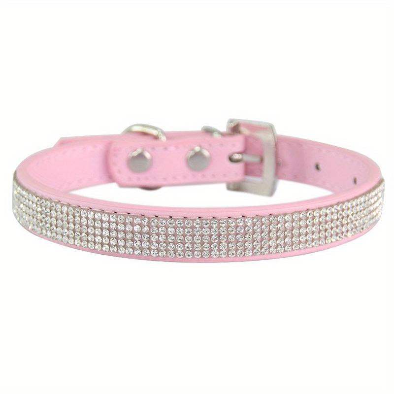Adjustable Pet Collar, 1 Count Rhinestone Decor Pet Collar, Pet Supplies for Cute Cats and Puppies, Pet Accessories