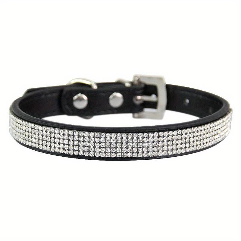 Adjustable Pet Collar, 1 Count Rhinestone Decor Pet Collar, Pet Supplies for Cute Cats and Puppies, Pet Accessories