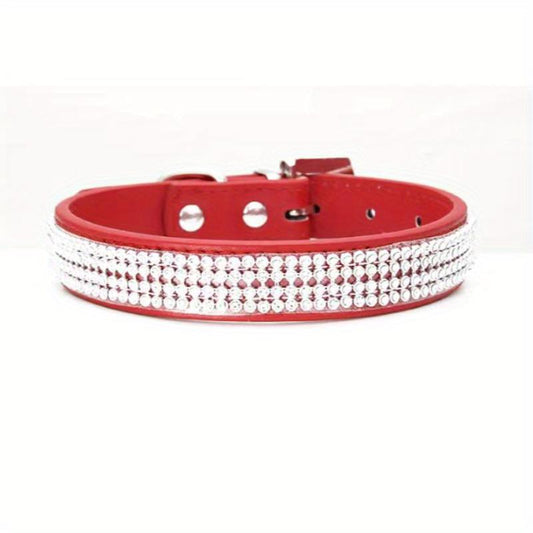 Adjustable Pet Collar, 1 Count Rhinestone Decor Pet Collar, Pet Supplies for Cute Cats and Puppies, Pet Accessories