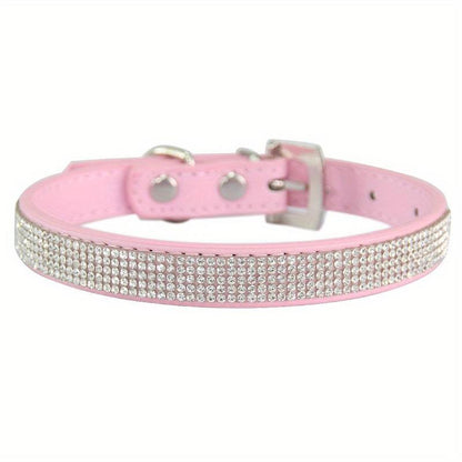 Adjustable Pet Collar, 1 Count Rhinestone Decor Pet Collar, Pet Supplies for Cute Cats and Puppies, Pet Accessories